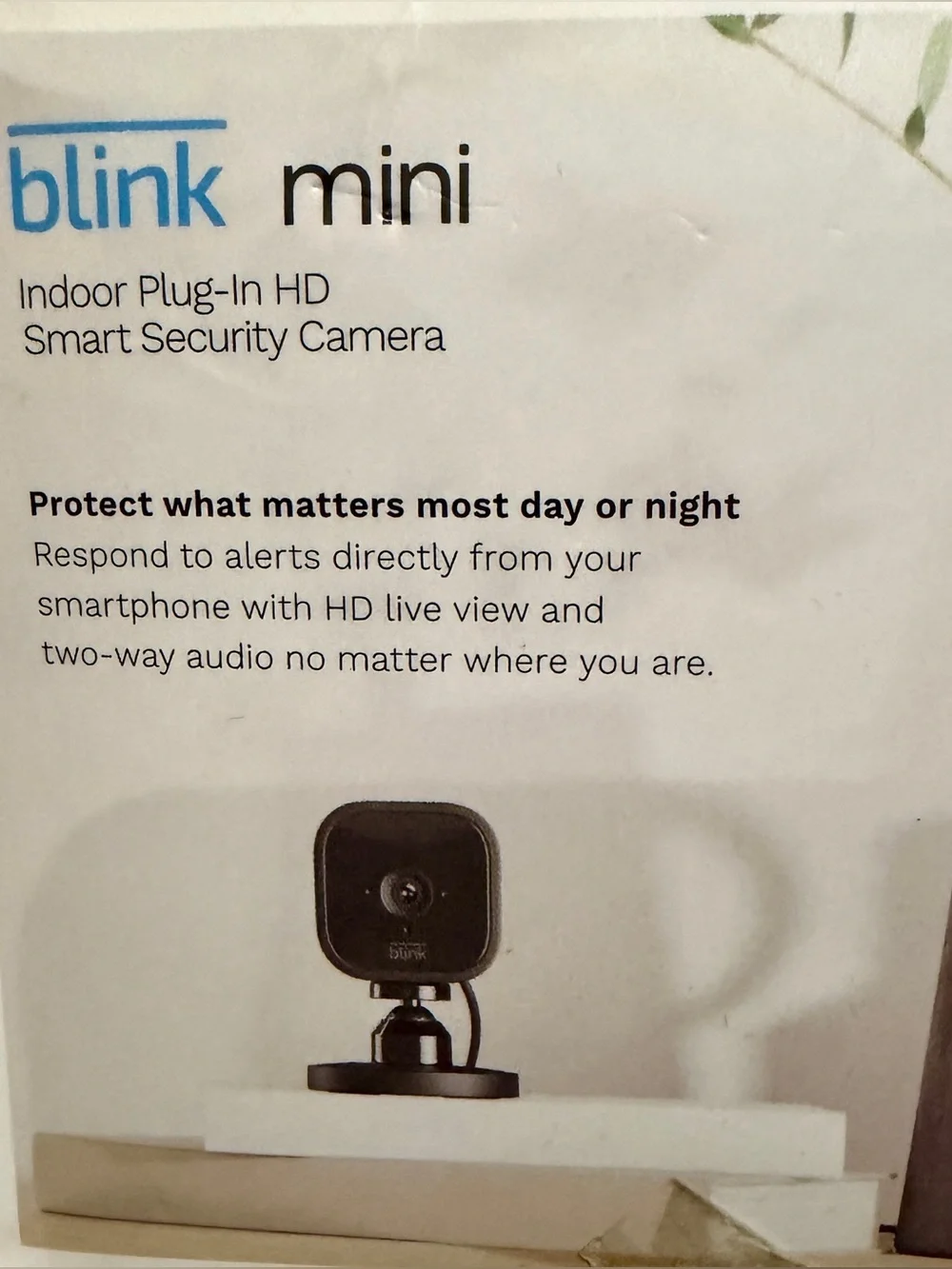 Blink Mini Indoor Plug-In HD Smart Security Cameras - 2 Pack- Black